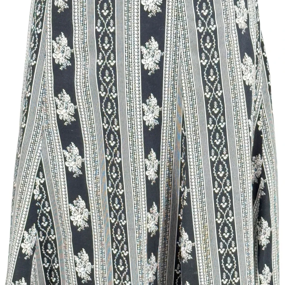 Baranda Women's Skirt‎ Vintage Milkmaid Striped Floral Lace Trim WhimsyGoth 10